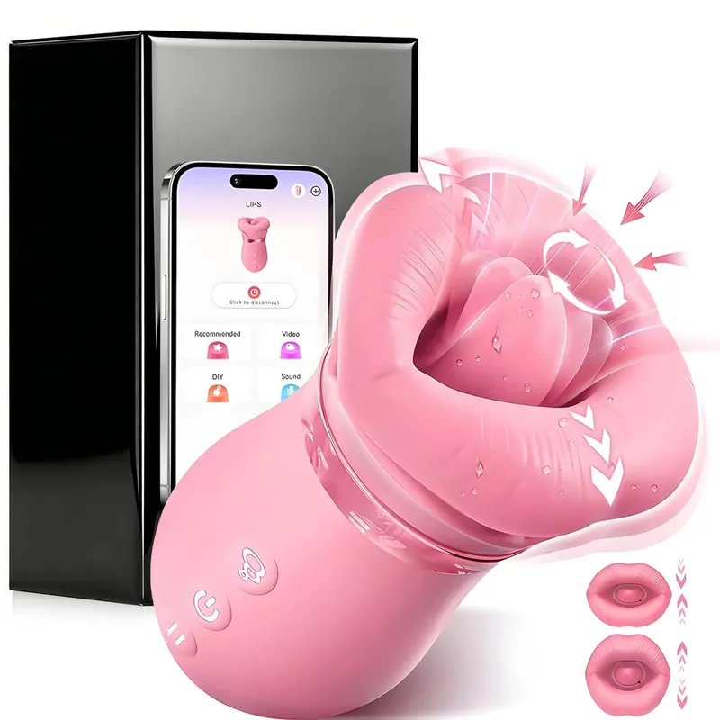 APP Control Sucking Vibrator Tongue Licking Sucker Female Oral Clitoris Nipple Stimulator Vibrating Vacuum Sex Toys for Couples