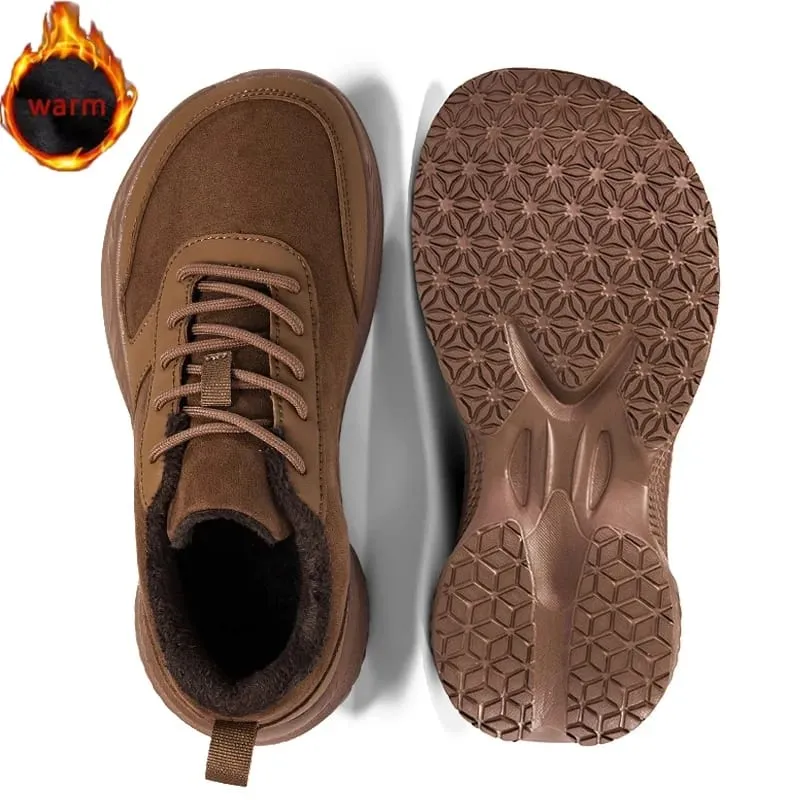 Scarpe da ginnastica invernali da uomo Wide Head unisex a piedi nudi comode scarpe casual calde di grandi dimensioni scarpe da trekking antiscivolo scarpe minimaliste