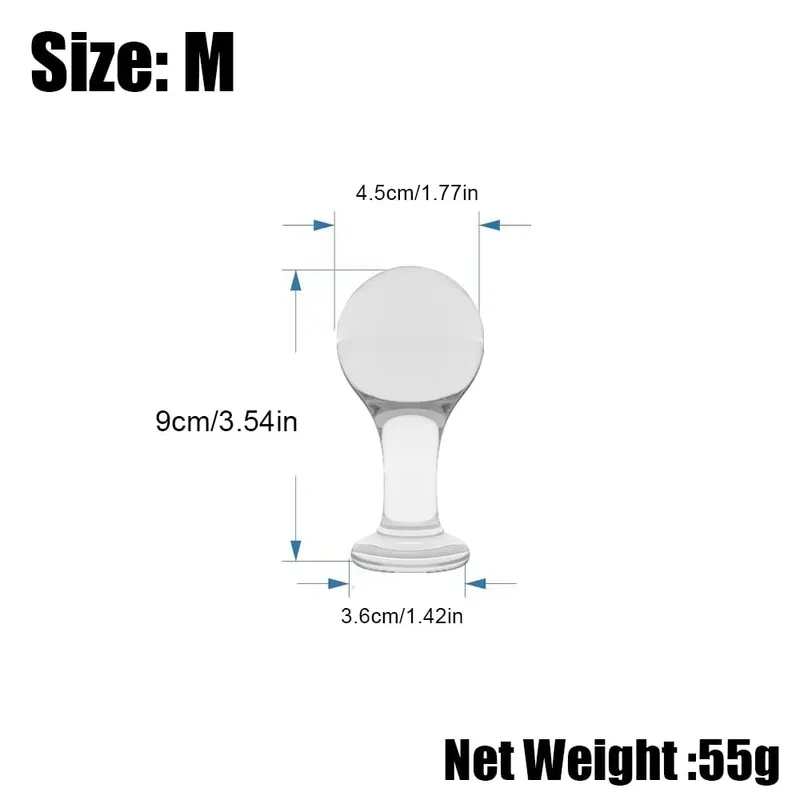 Anal Butt Plug Anal Trainer Sex Toy with Long Pleasure Wand with Tapered Head Unisex Bum Plug for Men Women