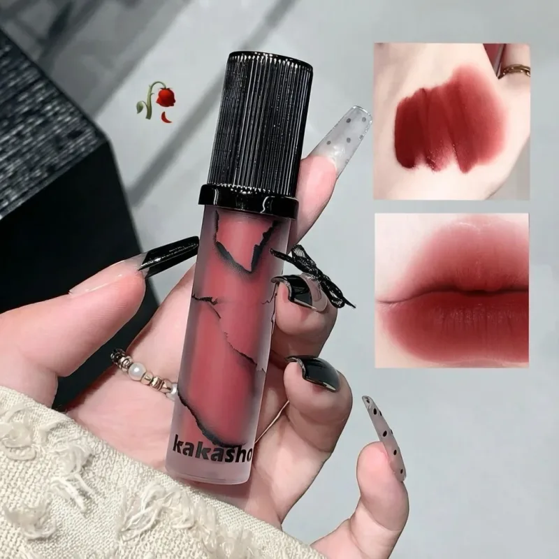 Marmor Matte Lip Mud Velvet Soft Fog Lip Tint Langvarig Non Stick Cup Lip Cosmetics