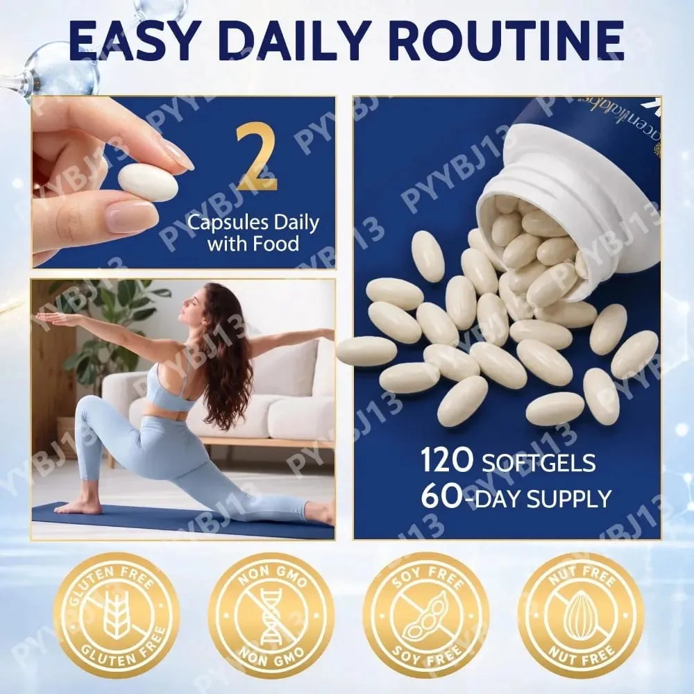 Natural Vegan Skin Hair Complex Supplements Liposomal GHK-Cu Copper Peptide Softgels Capsules 120pills with Biotin for Adults