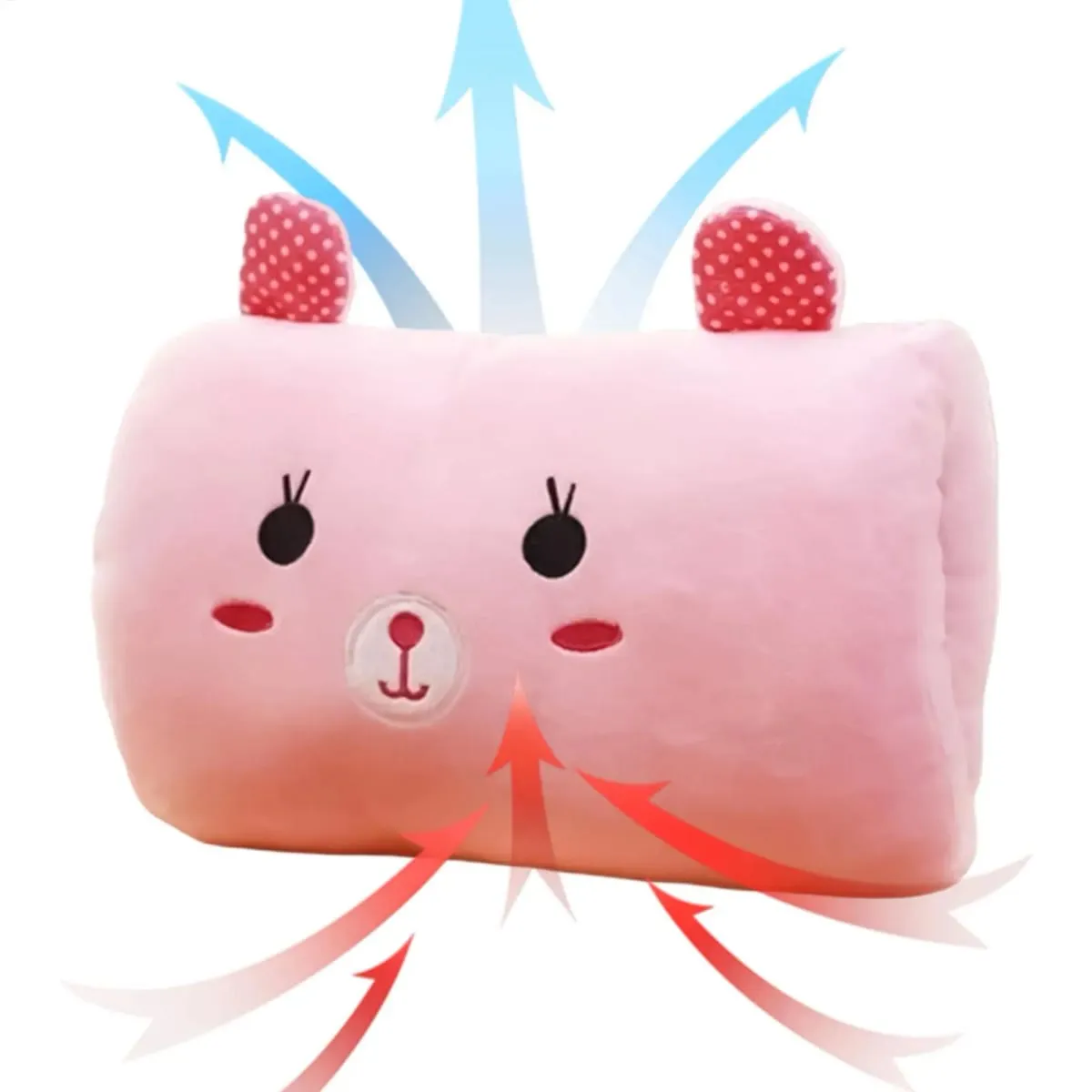 Hand Warmer Pillow Bunny Shape Hand Muff Throw Pillow for Kids Classroom Travel Napping Winter School Home Cold Weather