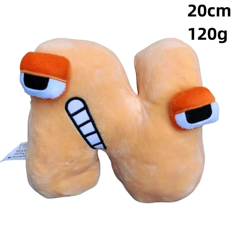 26 English Alphabet Lore 0-9 Number Plush Toy Anime Doll Kawaii Children's Enlightenment Montessori Plush Toy Doll Birthday Gift