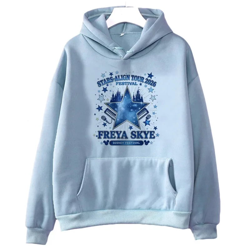 Freya Skye 2000s fashion hooded sweatshirt - Women's loose fit - Men's version. Cutecore. Suitable for both men and women.