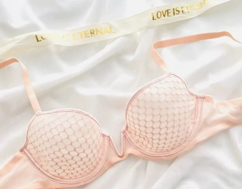 Half Cup Minimizer Bra For Women Summer Ultra Thin Soft Underwire Push‑Up French Deep V Neck Plus Size Brassiere 34‑44 B-C CUP