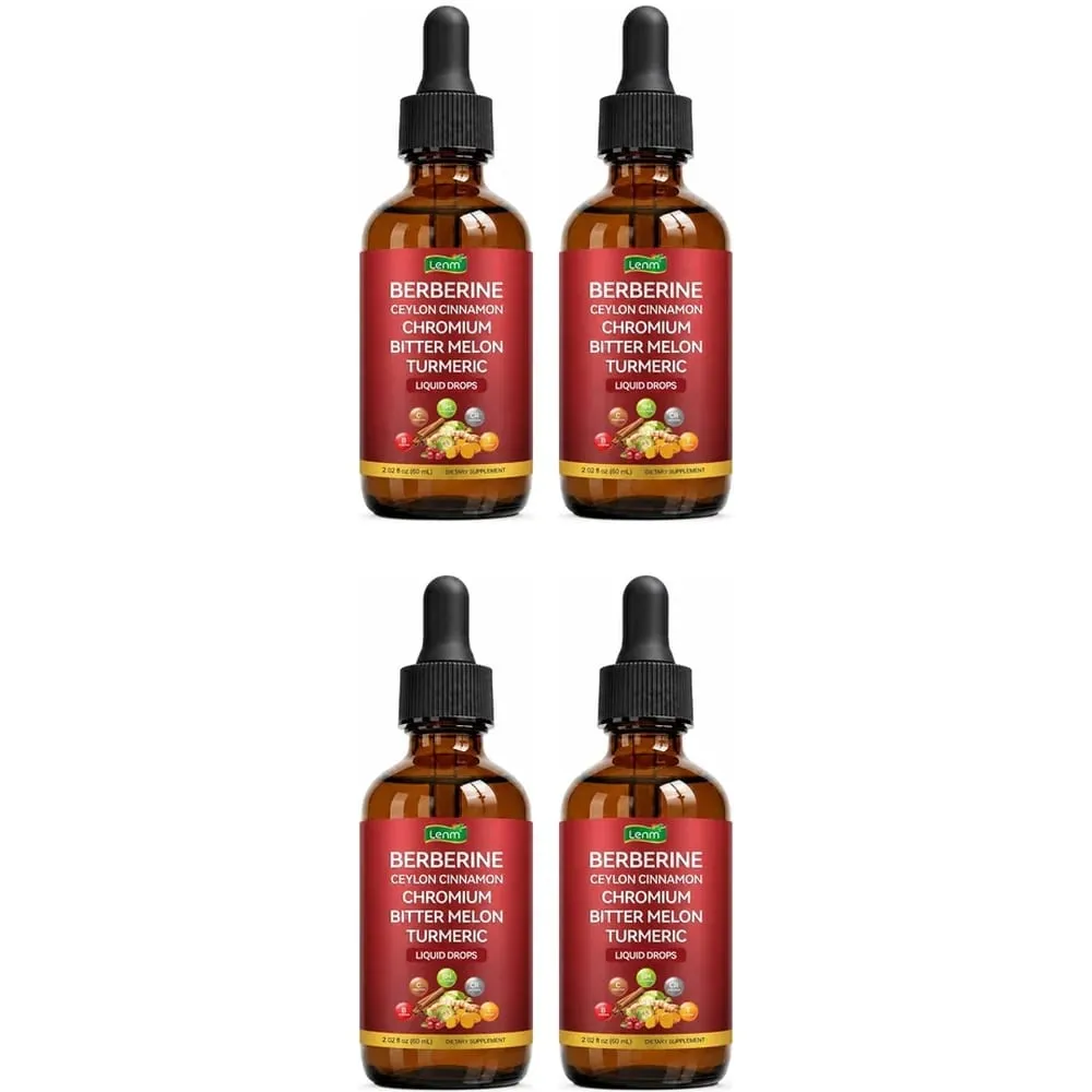 Berberine Complex Drops Metabolic Support 100% Natural Sugar & Alcohol Free Healthy Blood Sugar Balance & Digestive Health