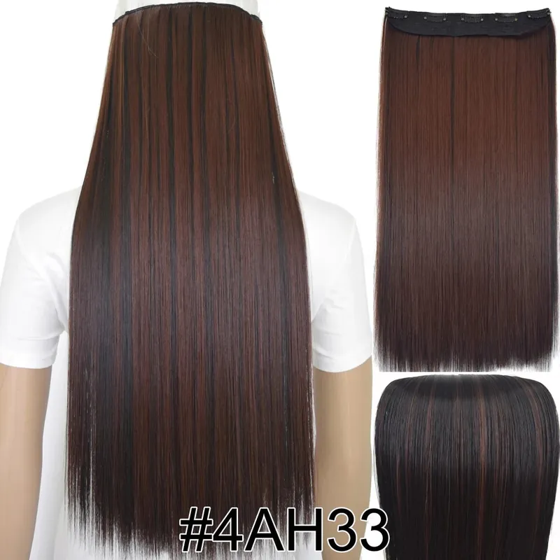 合成繊維耐熱 120gr ストレート 5 クリップオンクリップインヘアエクステンション 5006