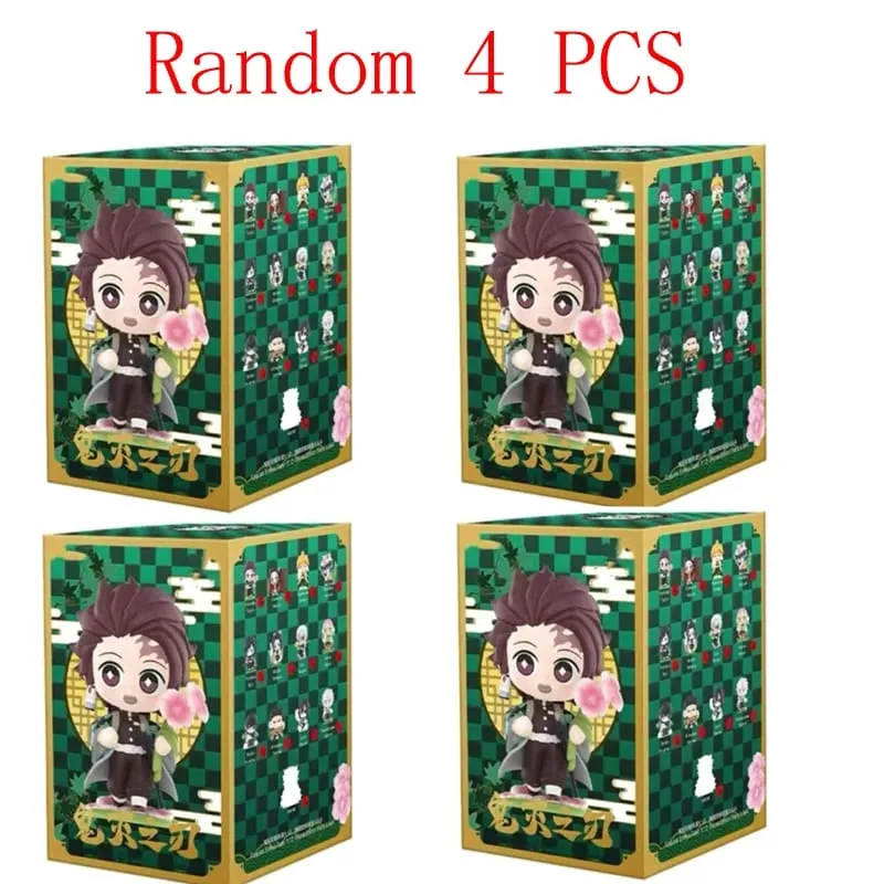 2026 Tanjiro Kamado Nezuko Demon-Slayer Anime Cartoon Figure Blind Box Creative Personalized Statue Ornament Surprise Gift Box