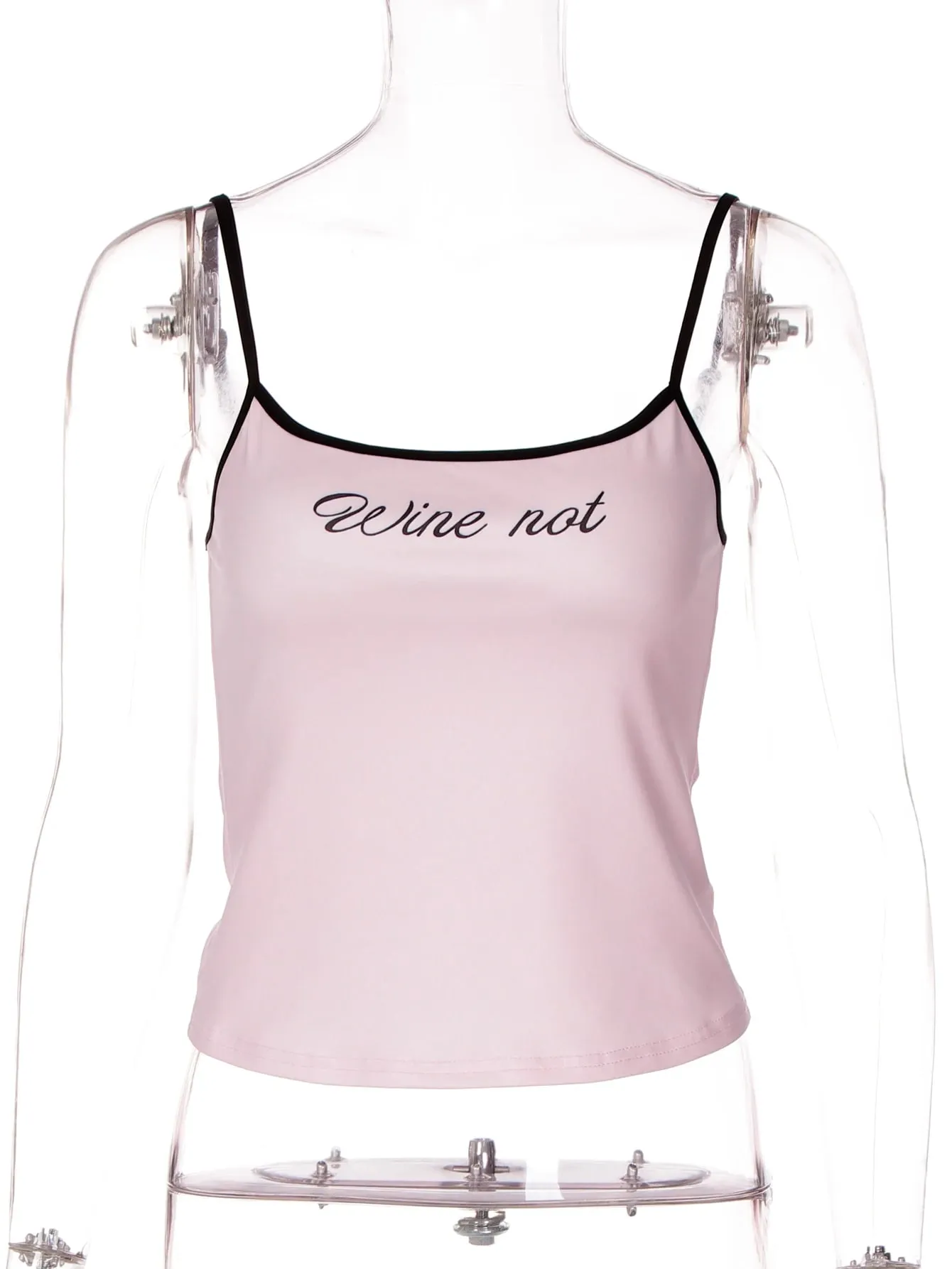 Hugcitar Summer Letter Print Color Block Slips Backless Sexy Slim Crop Camis Top Women Fashion Streetwear Party Holiday Clothes
