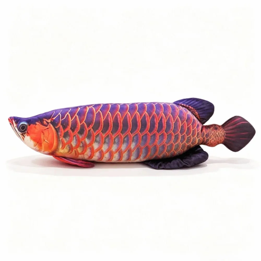 Wonderful Soft Arowana Plush Toys Cute Elongated Body Stuffed Fish Doll Lifelike Fish Plush Pillow Collectible