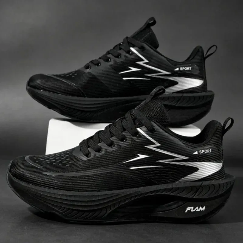 Men Running Shoes Carbon Board Speciality Marathon Sports Breathable Lightweight Women's Comfortable Athletic Nonskid Sneakers