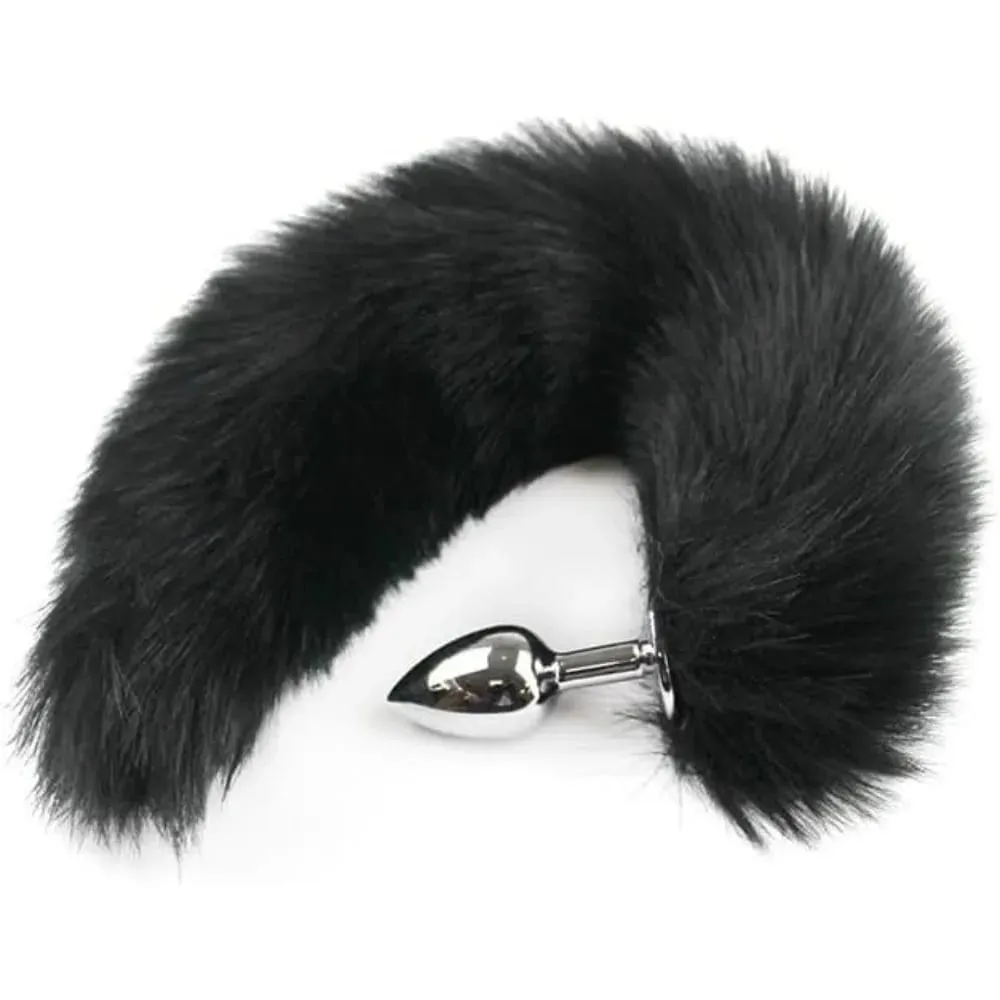 Foxtail Role Playing Metal Butt Plug Adult Sex Toys SM Anal Sex Toys Suitable Beginners Male Female Couples in Various Colors
