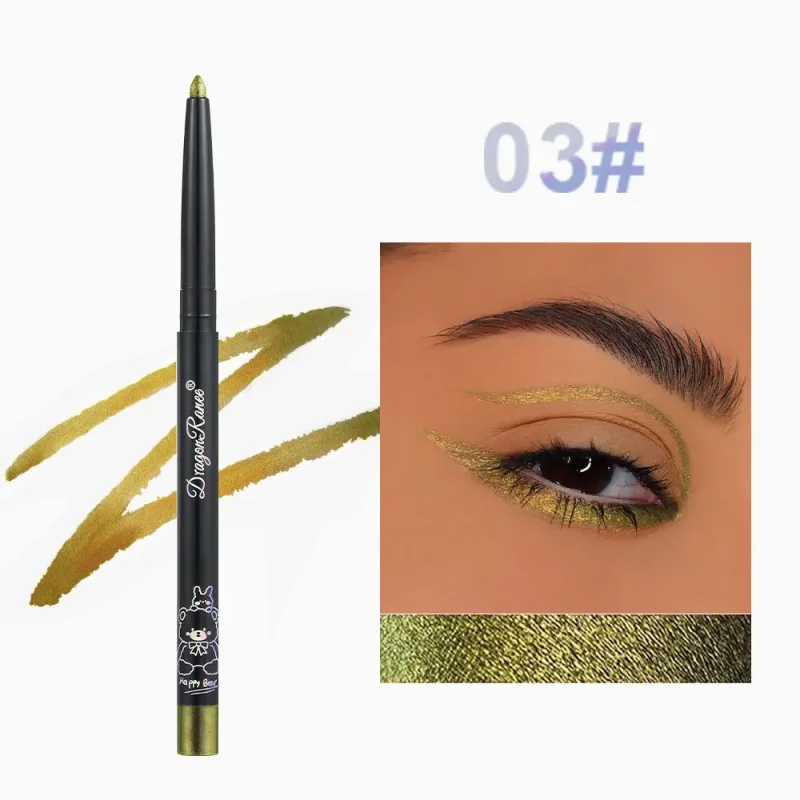 Chameleon Eyeliner Gel Pen Waterproof Shiny Chrome Eye Shadow Liner Pencil Glitter Pearl Green Gold Lying Silkworm Eyes Makeup — image 12