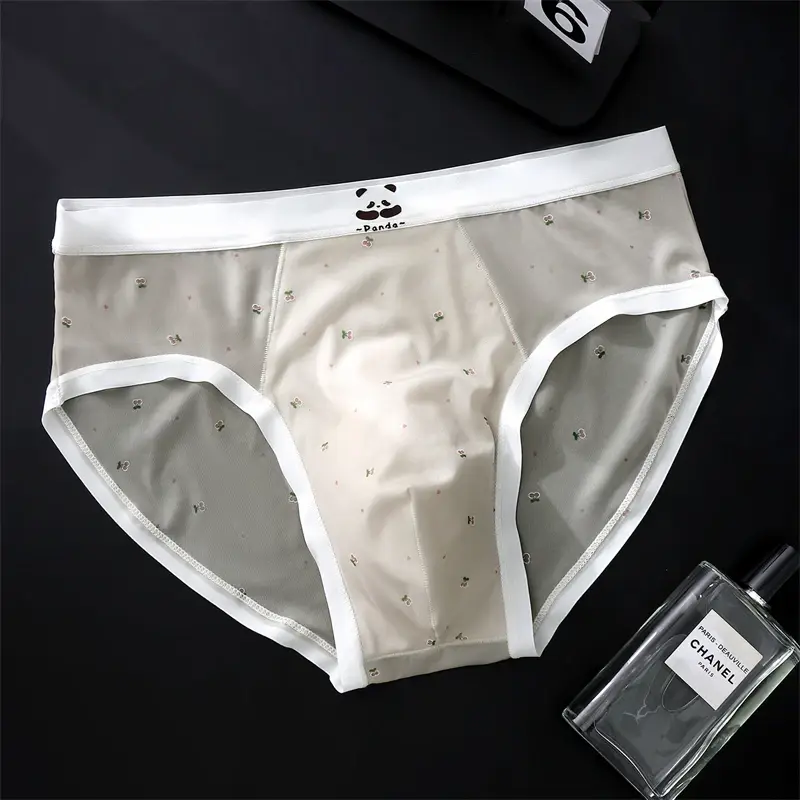 New Bare feel men's underwear printed sissy cuecas masculino ice silk sexys tøy men cueca thin seamless calzoncillos hombre