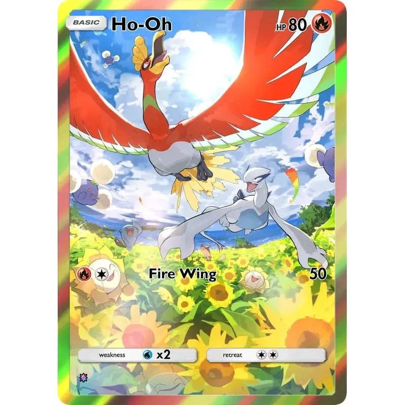 5Pcs Mixed Trading Cards Set Lugia Mew Ho-Oh Latias Latios Mimikyu Full Art Holographic Collectible Game Cards Gift