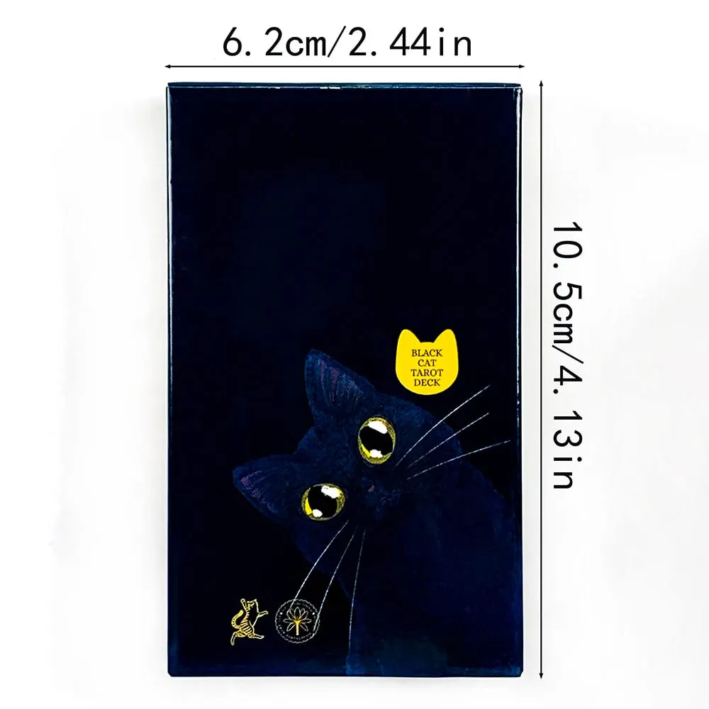New Black Cat Tarot Deck 78PCS Cat-Themed Tarot Cards Meditation Divination Edition Deck Borad Game Party Games For Cat Lovers