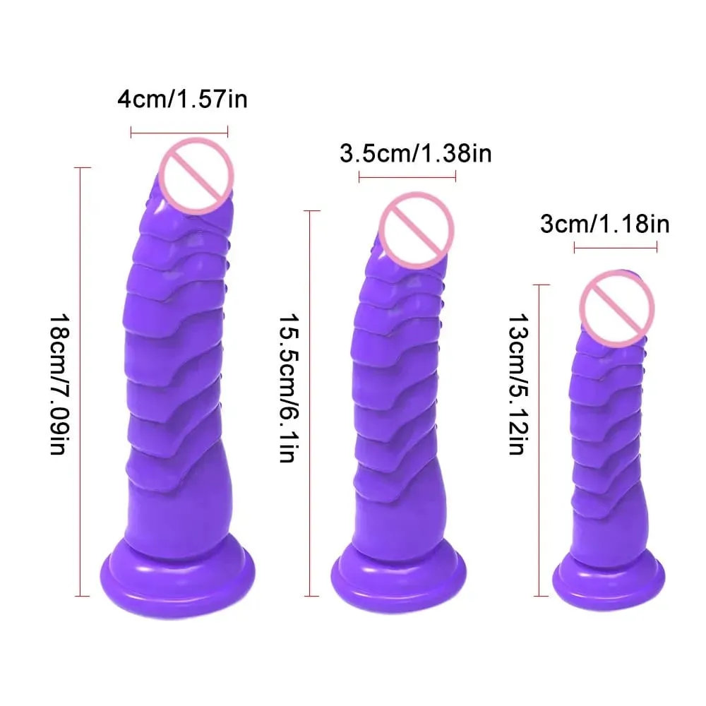 Realistic Black Dildo with Strong Suction Cup Base Soft Penis Sex Toy for Women and Men Hands Free Anal Vaginal Adult Toy in M