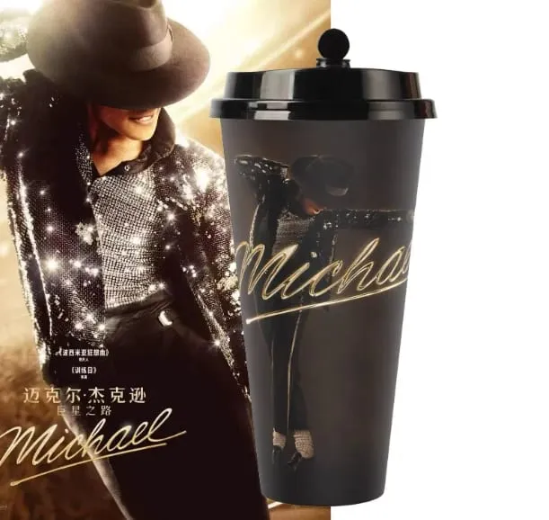 In Stock Official Michael Jackson Superstar Road Movie Merchandise Microphone Cup Water Bottle Hat Shaped Popcorn Bucket