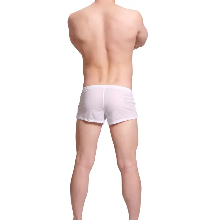 Panlalaking Kasuotang Panlalaki Ice Silk Boxer Shorts homme Solid Mid-rised U Convex Pouch Underpants Cueca Panlalaking Arrow Pants Plus Size M-XXL