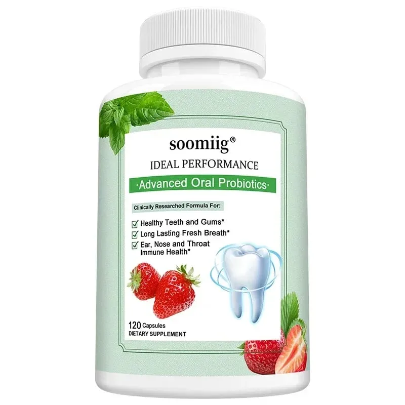 Advanced Oral Probiotics for Teeth Health & Fresh Breath - Chewable Probiotics for Oral Bad Breath 30/60/120 Capsules