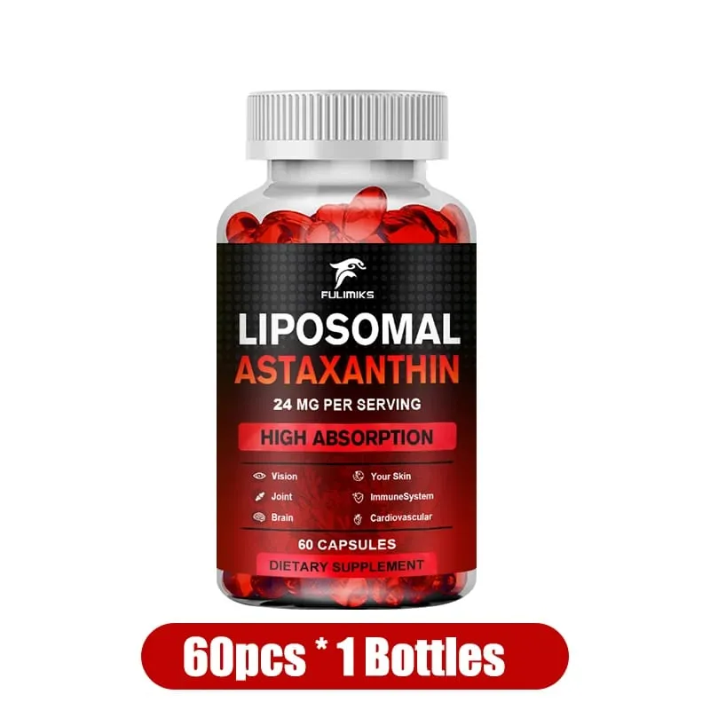 Buy 2 Get 2 Free! Premium Natural Astaxanthin 24mg Capsules - World's Strongest Antioxidant for Skin Eyes & Immune Support