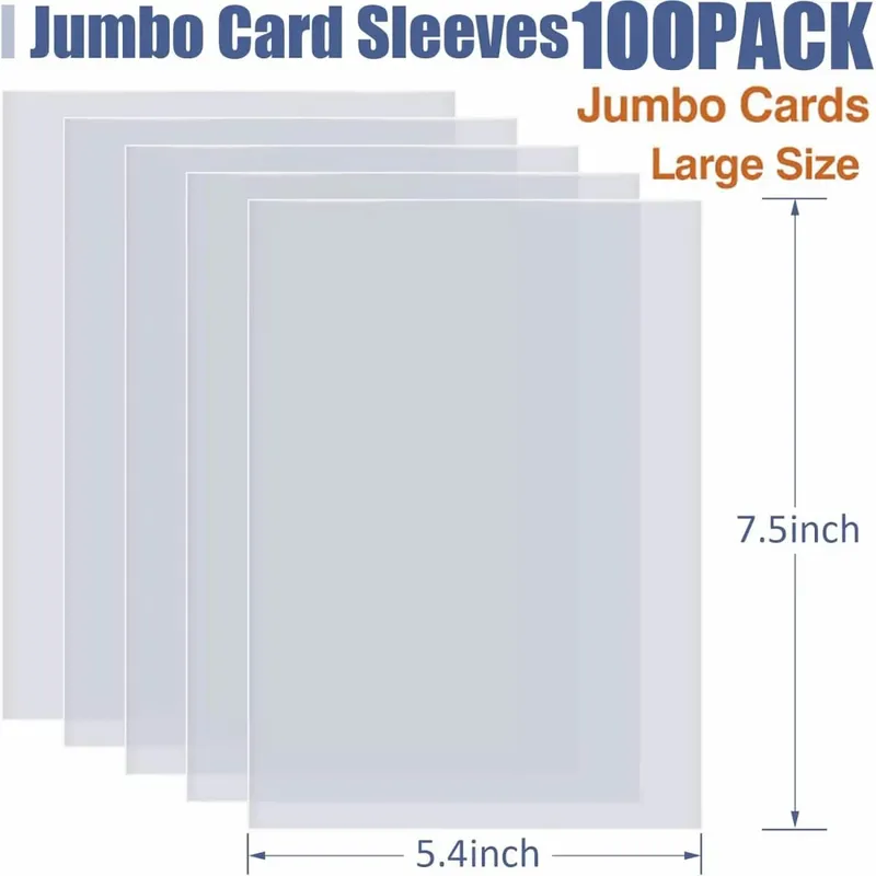 Jumbo Cards Sleeves L Xl Large Size Transparent Card Holder Protector For Tcg Mtg Game Sport Cards Oversized Trading Card Photo