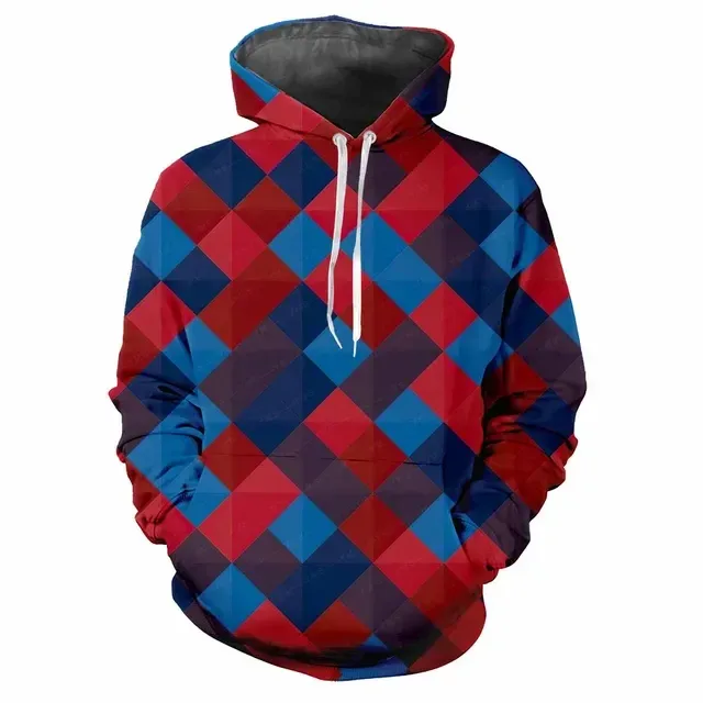 Fashion 3D Men's Colors Scottish Men's Hoodie Casual Printed Digital Hip Hop Personalized Hoodie Long Sleeve Tops