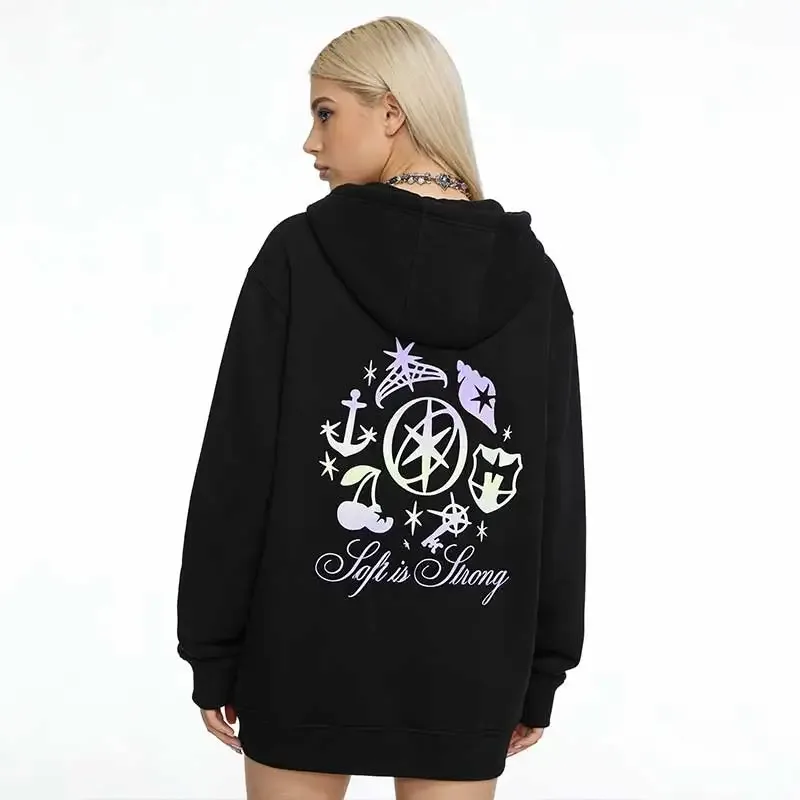 2026 New Katseye men and women casual hooded sweatshirts large sleeve jerseys thick hooded sweatshirt couple