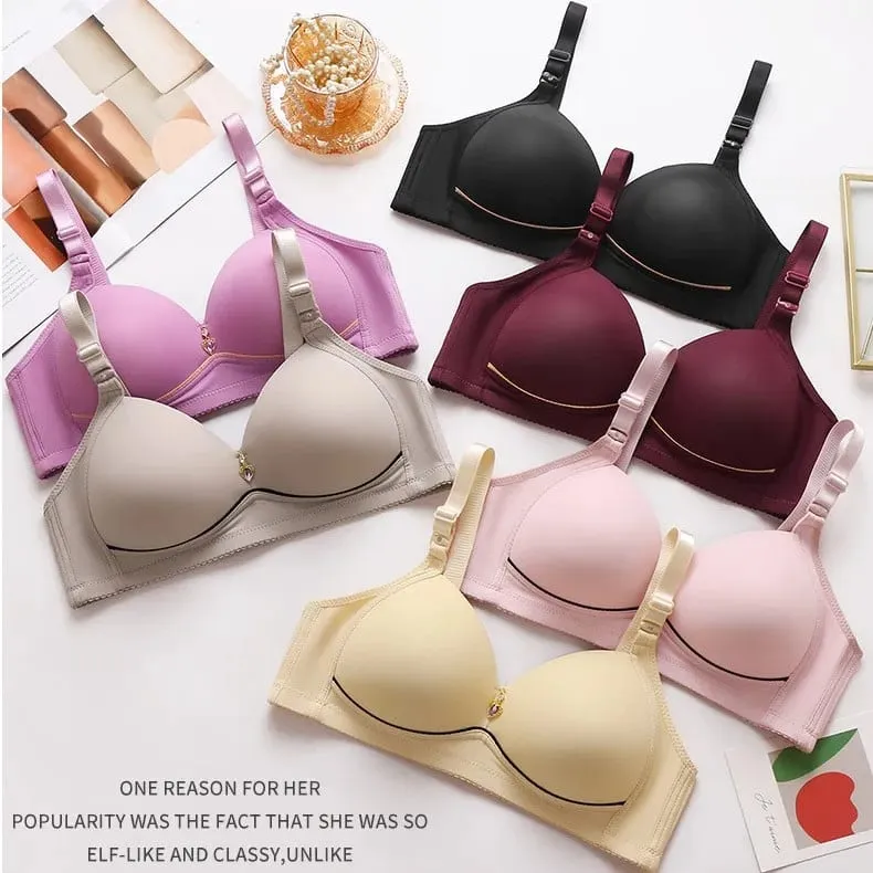Size 36-46 Seamless Bras Women Underwear Push up Brassiere Glossy Comfort Bralette Female Thin Lingerie