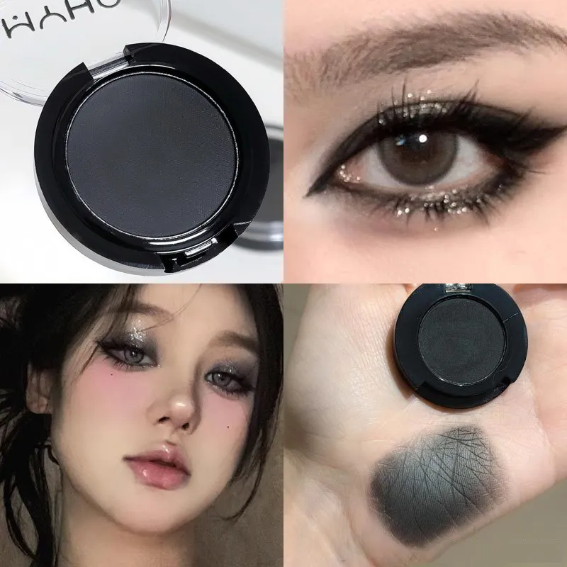 Mini Matte Smoky Blue Red Monochrome Eyeshadow Palette Natural White Light Highlighter For Delicate Eye Contouring Brightens