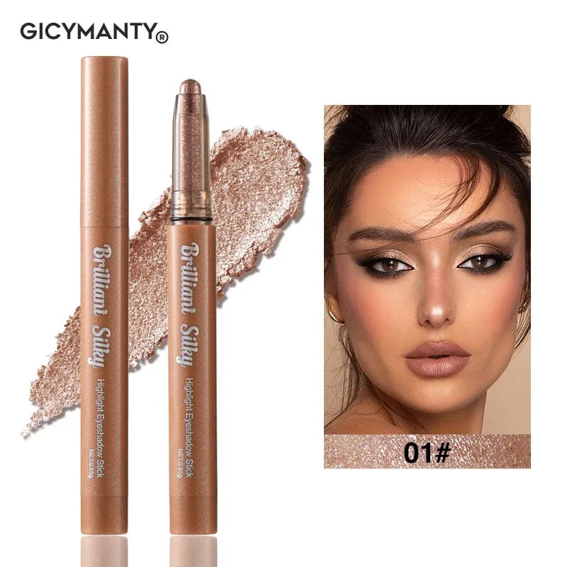 Sparkle Eyeshadow Stick Highlight Eye Pencil Shimmer Pearl Long-Lasting Waterproof Multi-Use Eye Makeup Beauty