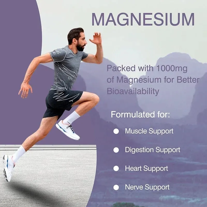 Magnesium Citrate - Supplement for Stress Relaxation Bone Sleep Heart Health Nerve Muscle & MetabolismSupplementsSupplemen
