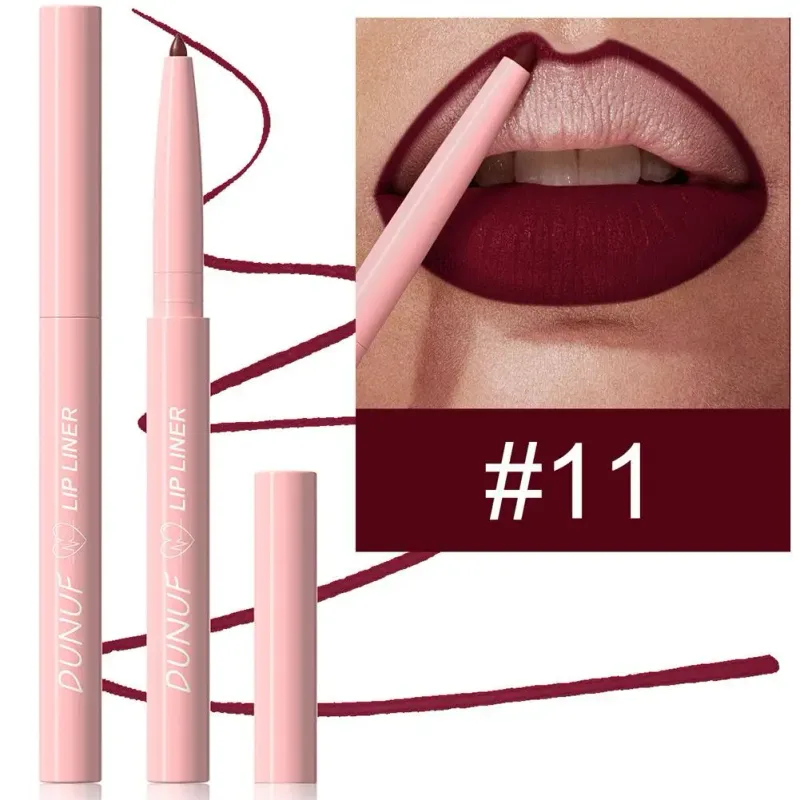 6Pcs Velvet Matte Lip Liner Pencil Set High Pigment Smooth Silky Texture Easy to Color & Define Lip Contours Daily Lip Makeup