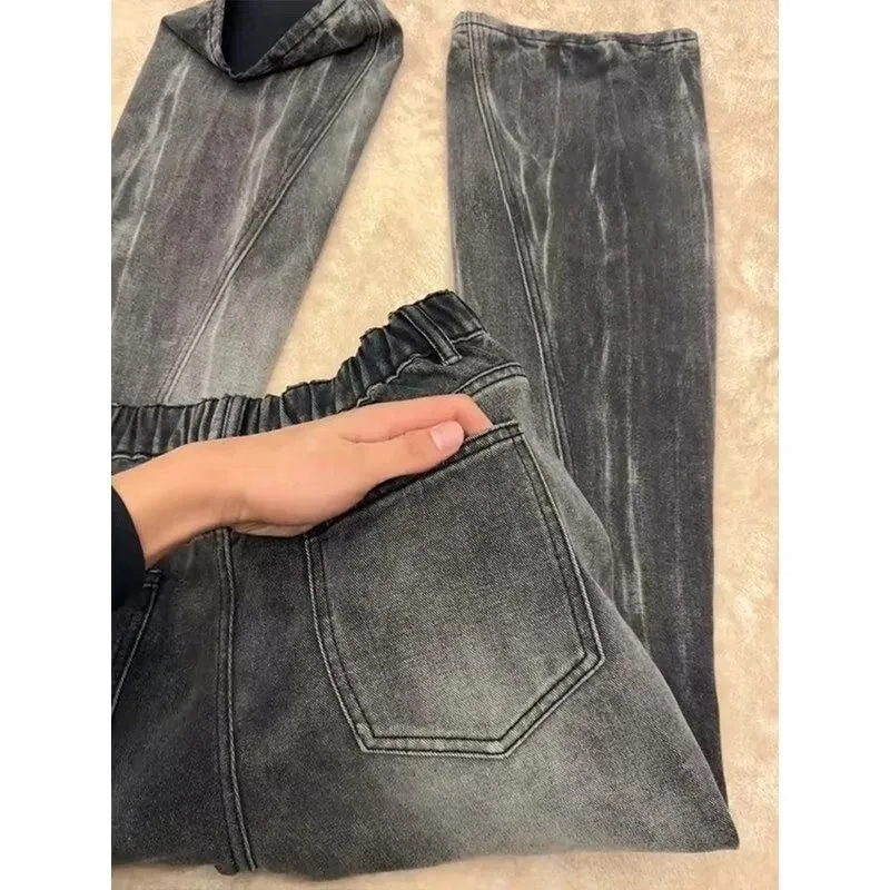 Quần Jean Nam Bông Tai Kẹp Dạo Phố Cao Cấp Dạo Phố Lightning Cắt Quần Denim Micro Bùng Lên Cong Phù Hợp Với Cao Cấp Mỏng Thẳng Mùa Xuân Mới — image 5