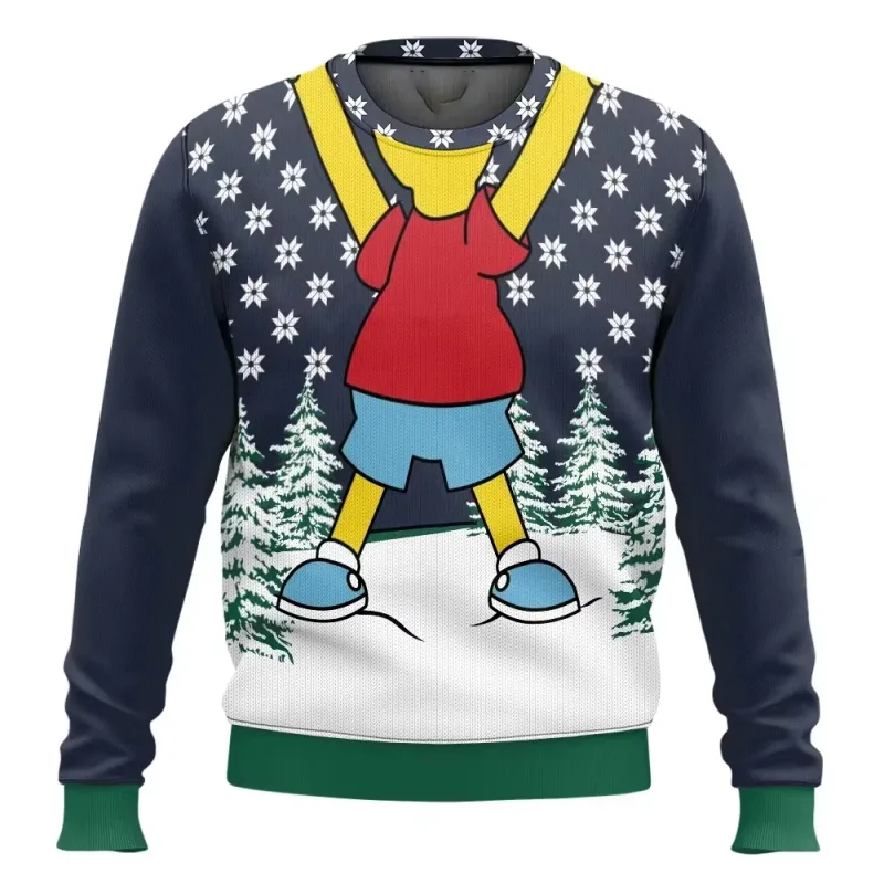 outono e inverno de volta ao futuro suéteres feios de Natal, camisas de anime de desenho animado para homens e mulheres, roupas