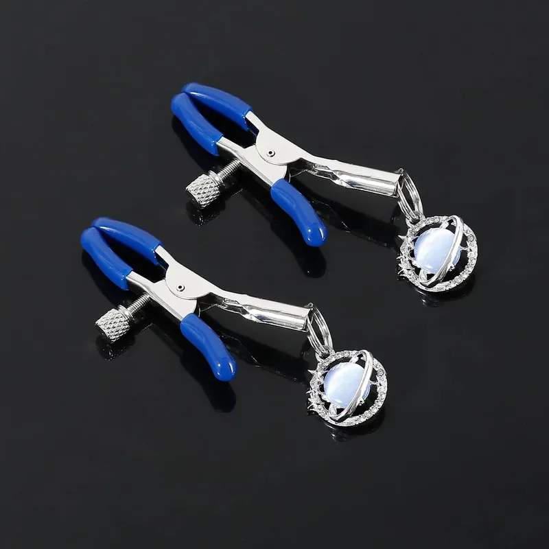 Nipple Clamps Set 7 Pairs Adjustable Screw Cute Charm Pendants Breast Clamps BDSM Fetish Body Jewelry Adult Sex Toy Women