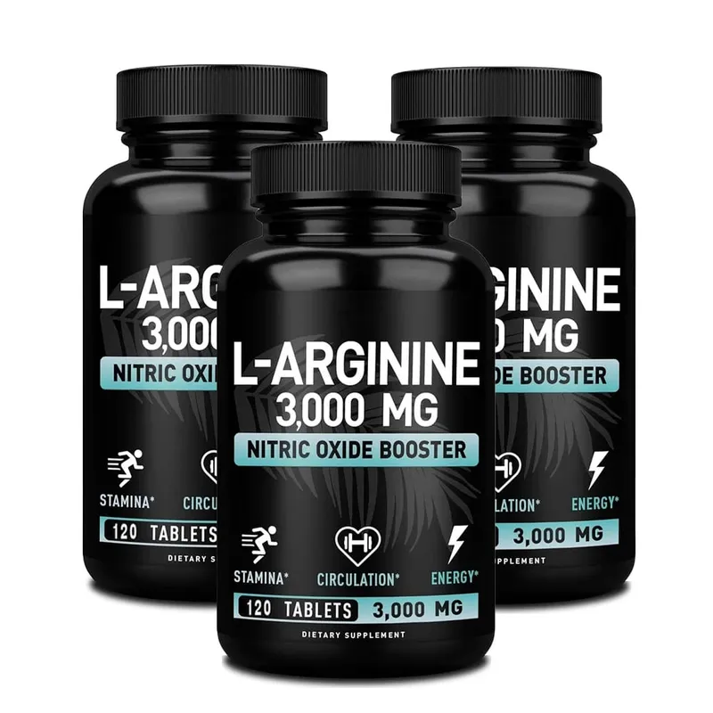 L Arginine 3000mg for Men Women Muscle Mass Supplement for Endurance Energy and Heart Health Support During Exercise Non-GMO
