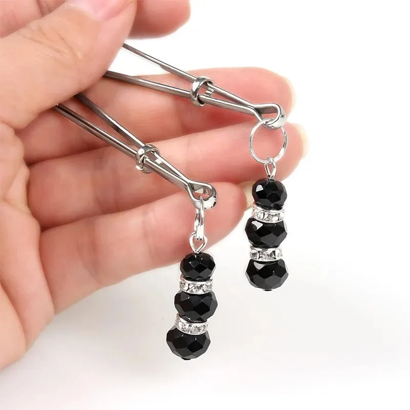 Sexy Flirt Nipple Clamps Breast-fed Sex Toys BDSM Labia Breast Stimulation Massager Nipple Clamps With Chain Clips Fetish Slave