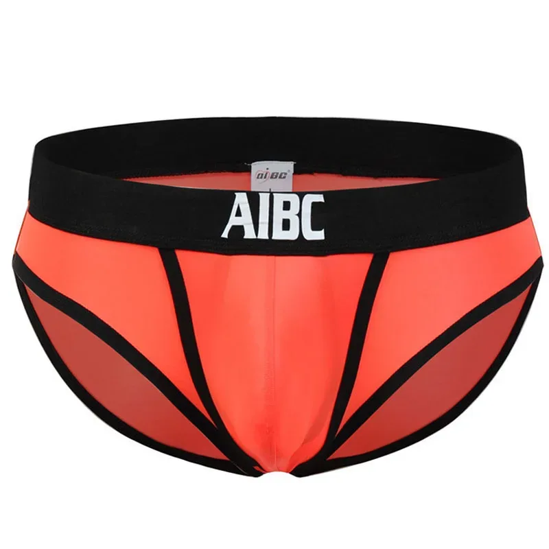 Ice Silk Underwear For Men Big Pouch Open Front Briefs Low Rise Underpants Gun Separation Breathable