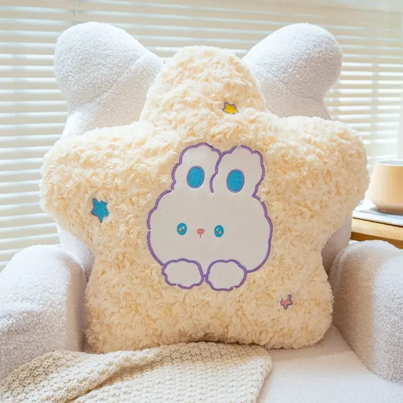 45cm Kawaii Pillow Rabbit Cartoon Star Moon Pillow Cushion Creative Happiness Soft Family Plush Toy Sofa Home Decor Plush Pillow