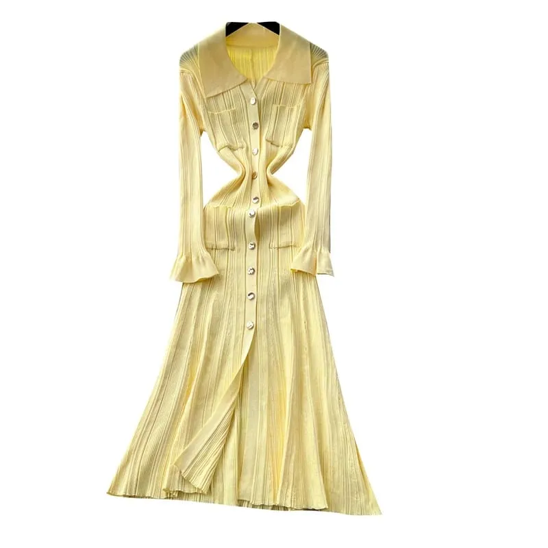 Yuoomuoo marca moda de uma peça de malha maxi vestido feminino elegante com decote em v babados cintura fina bodycon camisola vestido de festa