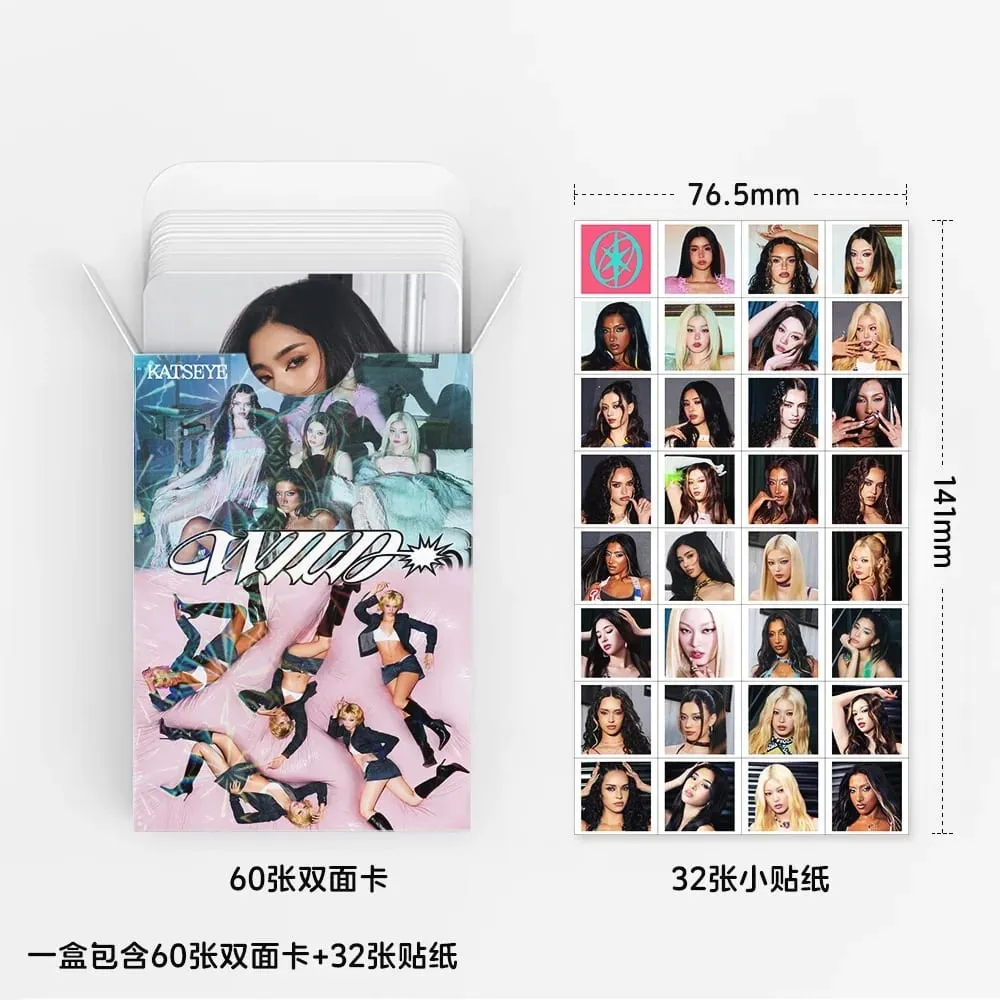 92PCS Korean Hot Idol New Album "WILD" HD Lomo Cards MANON SOPHIA DANIELA LARA MEGAN YOONCHAE High Quality Small Cards Fans Gift