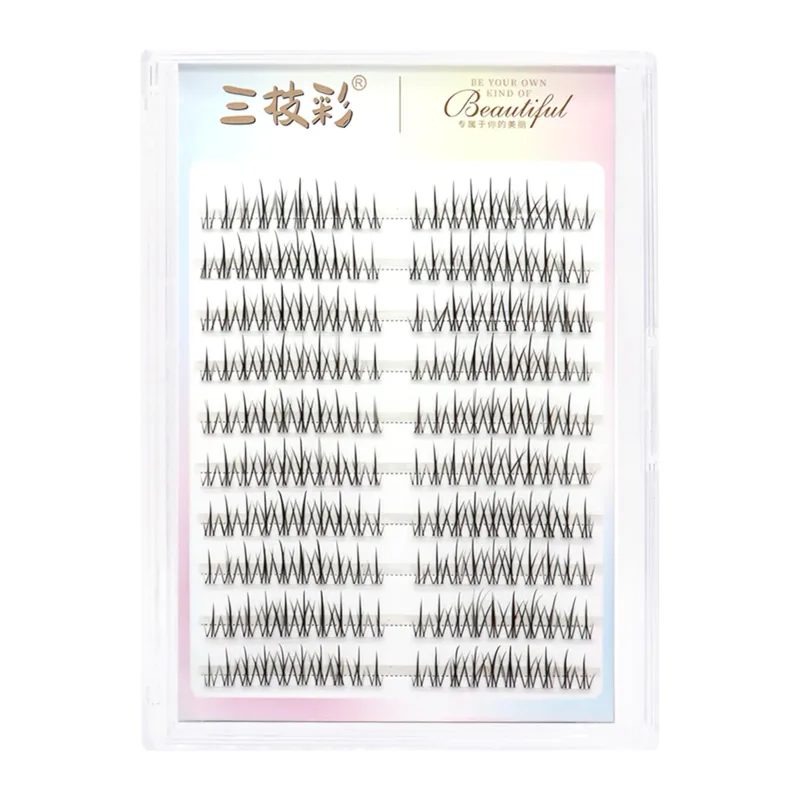 가짜 속눈썹 C 컬 자연스럽고 희미한 속눈썹 Wisps 만화 자체 접착 속눈썹 소녀에게 완벽한 나이트 아웃 아이 메이크업 도구