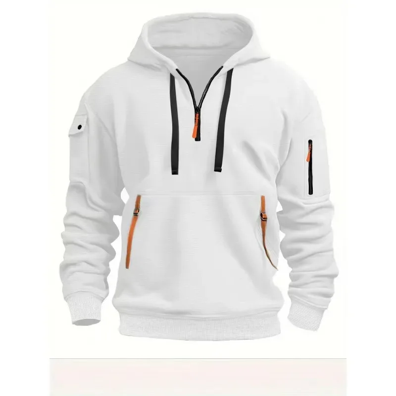 Customized DIY Printed Hoodies for Men and Women, Loose Casual Sportswear with Zipper, Long Sleeved Hoodies with Multiple Pocket