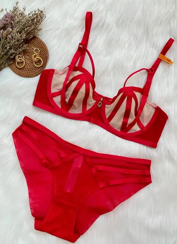 Sexy Lace Lingerie Set for Women Push Up Bra & Panty Set Sheer Mesh Underwear for Special Occasions