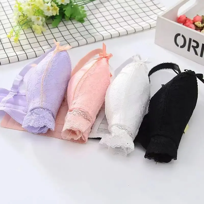 Mới Ngọt Ngào Liền Mạch Ren Push Up Quần Lót Nữ Nhỏ Ngực Tập Hợp Không Vòng Thép Có Thể Điều Chỉnh Bộ Áo Ngực