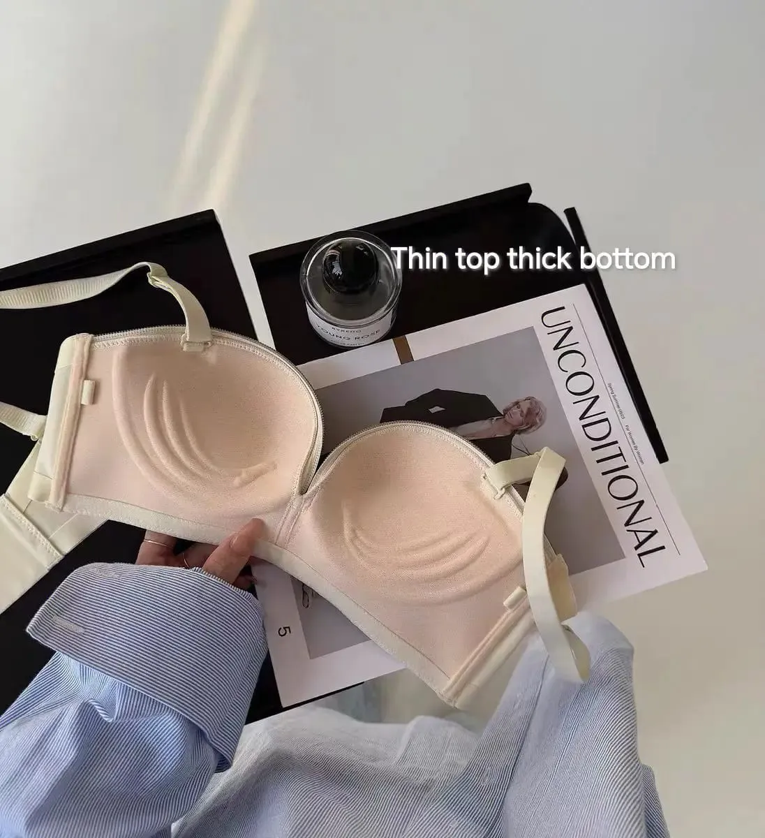Sexy Beauty Back Zipper Push-Up Bra Small Breast Enhancement Comfortable No Underwire Lingerie for Women