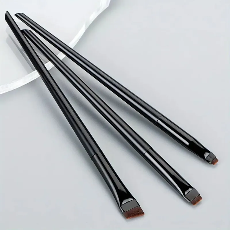 4pcs Blade Makeup Brushes Angled Thin Eyebrow Brush Flat Fine Eyeliner Brush Professional Liner Brow Make Up Tools