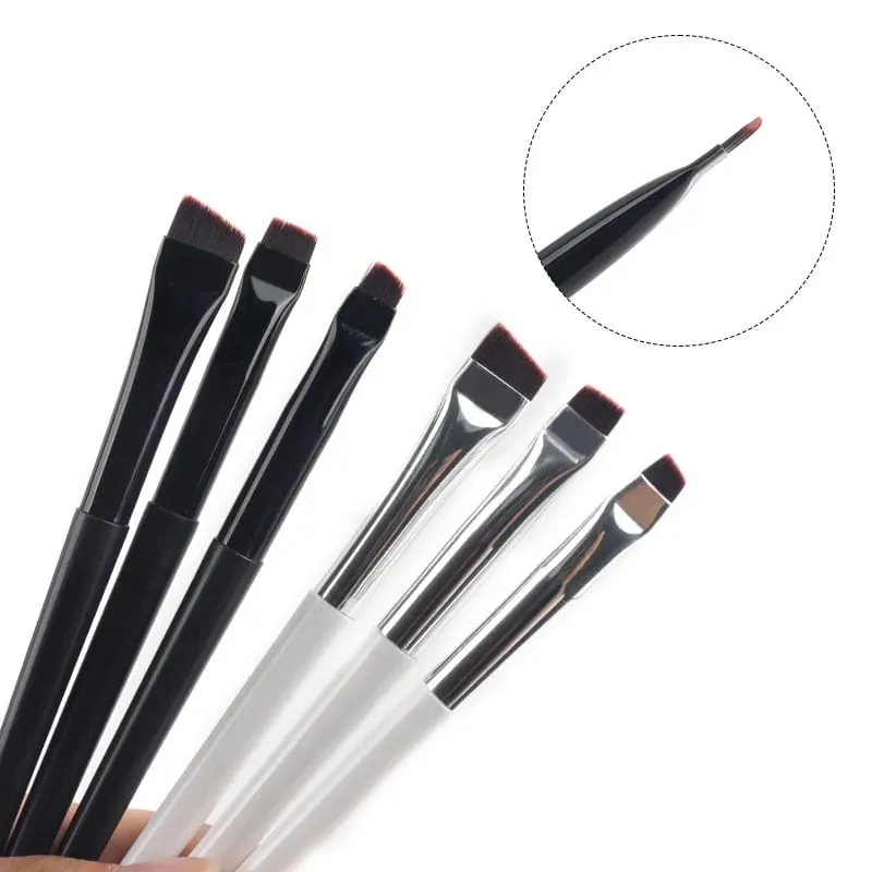 1/3 Pcs Blade Eyeliner Makeup Brush Set Ultra Thin Fine Angle Flat Eyebrow Brushes Under The Eyes Place Precise Detail Brush