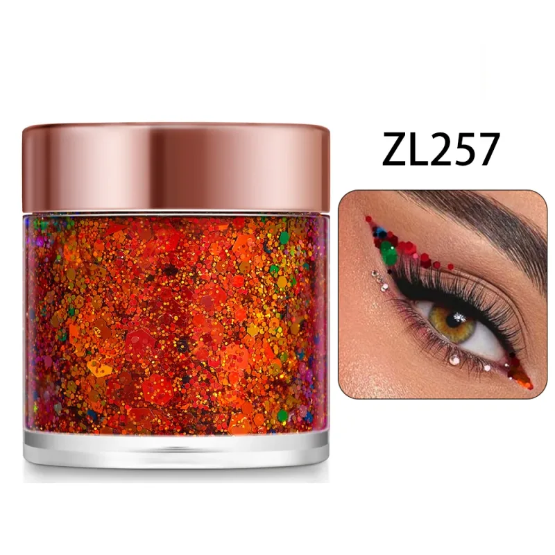 Chameleon Glitter Gel Sequins for Eye & Body Hair Makeup Bright Pearl Sequins Shimmer Face Shiny Decorations DIY Art & Parties